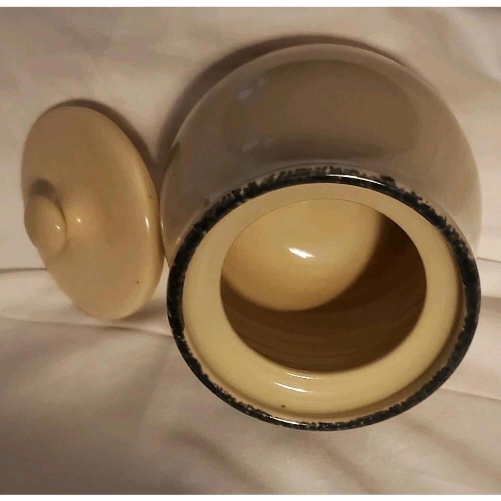 Vintage Home Garden Party Stoneware Pottery Sugar Dish 2003 Floral Handmade - Picture 4 of 5
